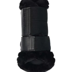 LeMieux Brushing Boots Fleece Edge Mesh Zwart