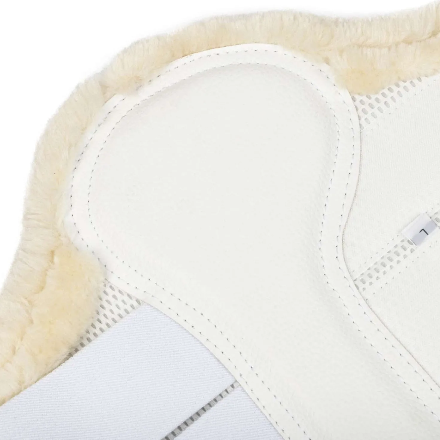 LeMieux Brushing Boots Fleece Edge Mesh Wit/Naturel