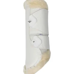 LeMieux Brushing Boots Fleece Edge Mesh Wit/Naturel