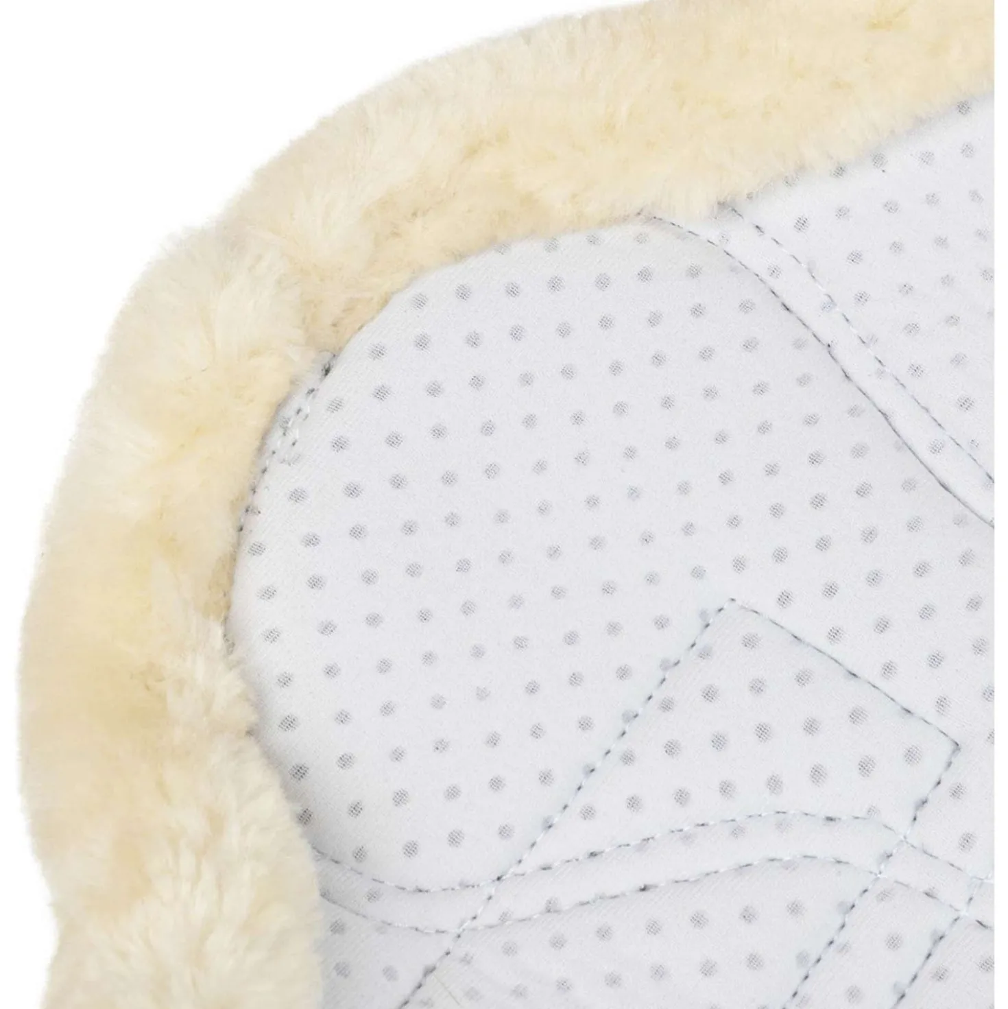 LeMieux Brushing Boots Fleece Edge Mesh Wit/Naturel