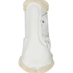 LeMieux Brushing Boots Fleece Edge Mesh Wit/Naturel