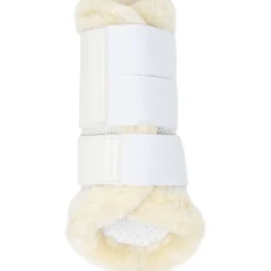 LeMieux Brushing Boots Fleece Edge Mesh Wit/Naturel
