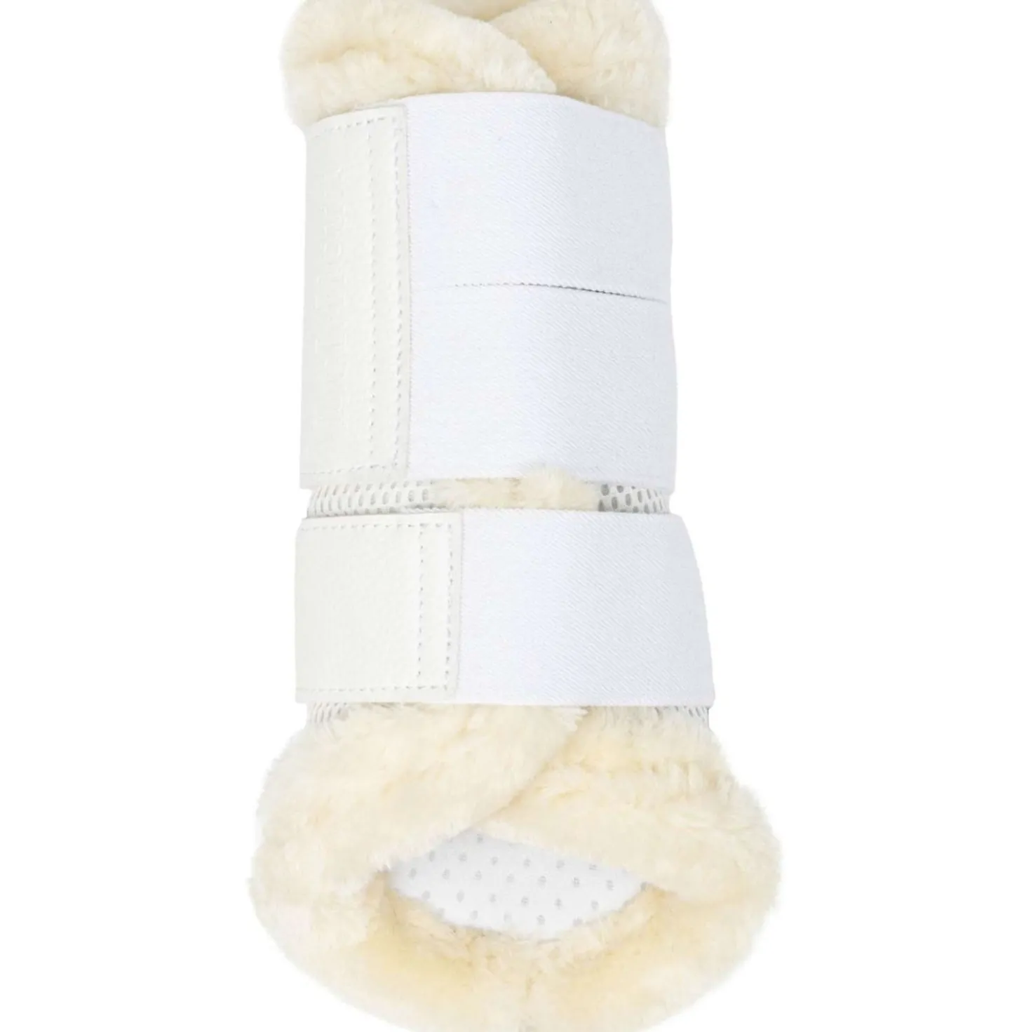 LeMieux Brushing Boots Fleece Edge Mesh Wit/Naturel