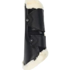 LeMieux Brushing Boots Fleece Edge Mesh Zwart/Naturel
