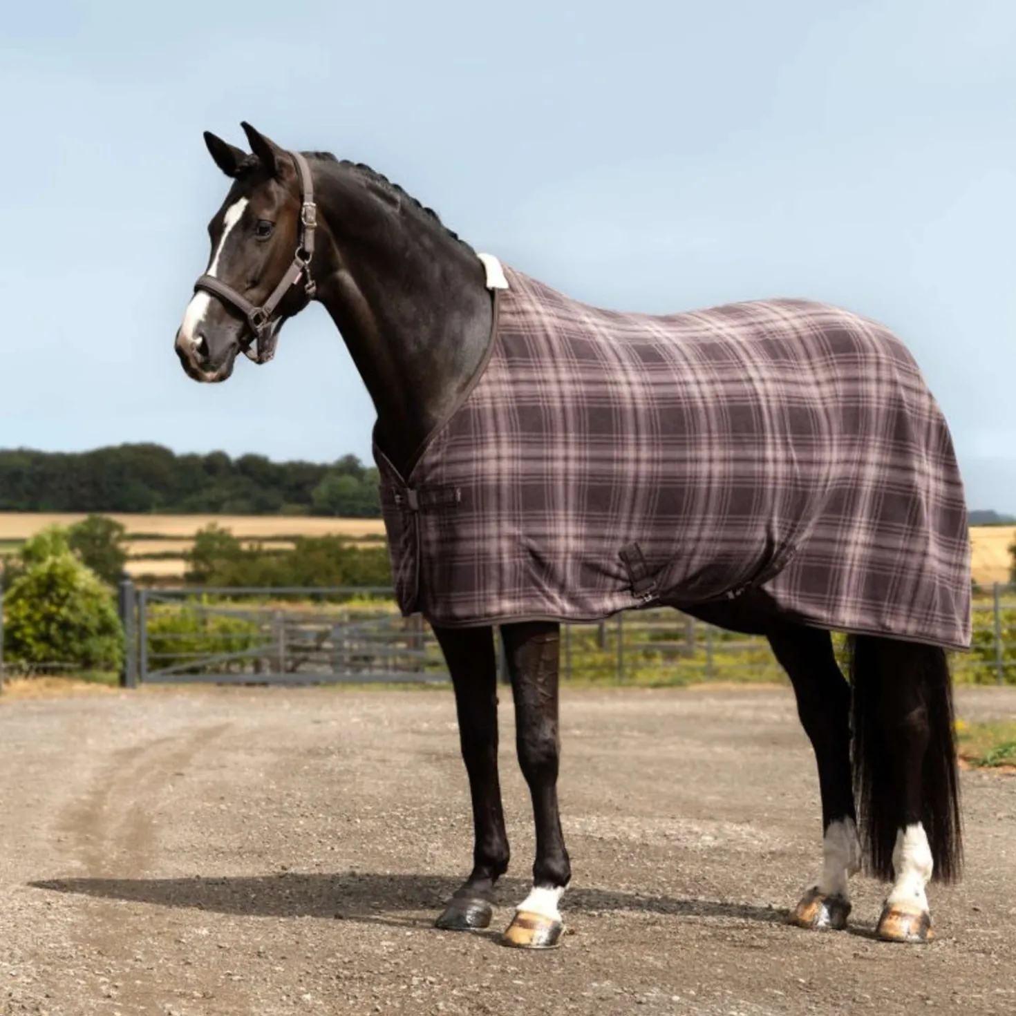 LeMieux Fleecedeken Heritage Check Cocoa