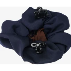 LeMieux Haarnetje Scrunchie Navy/Bruin