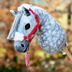 LeMieux Hobby Horse Christmas Headcollar & Leadrope Rood