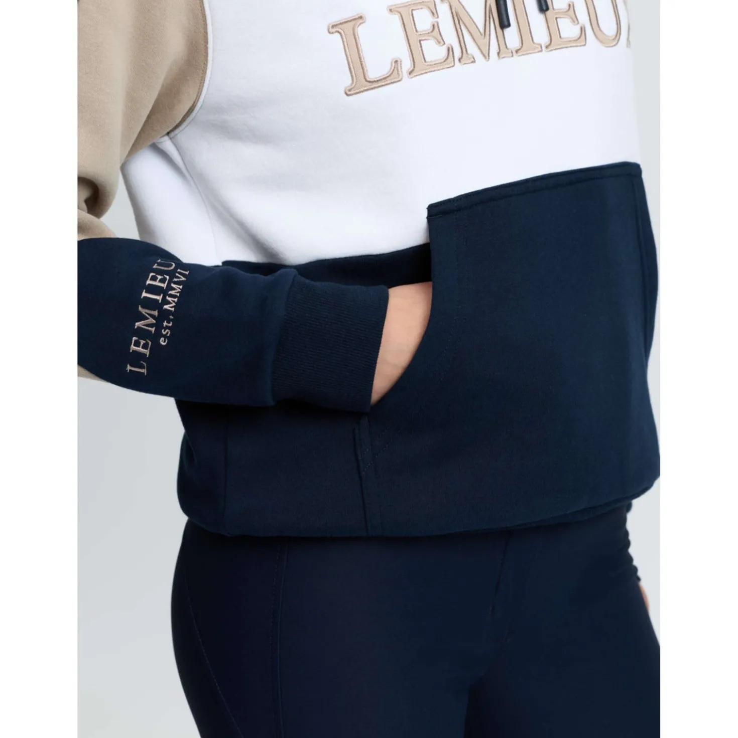 LeMieux Hoodie Kadie Colour Block Navy