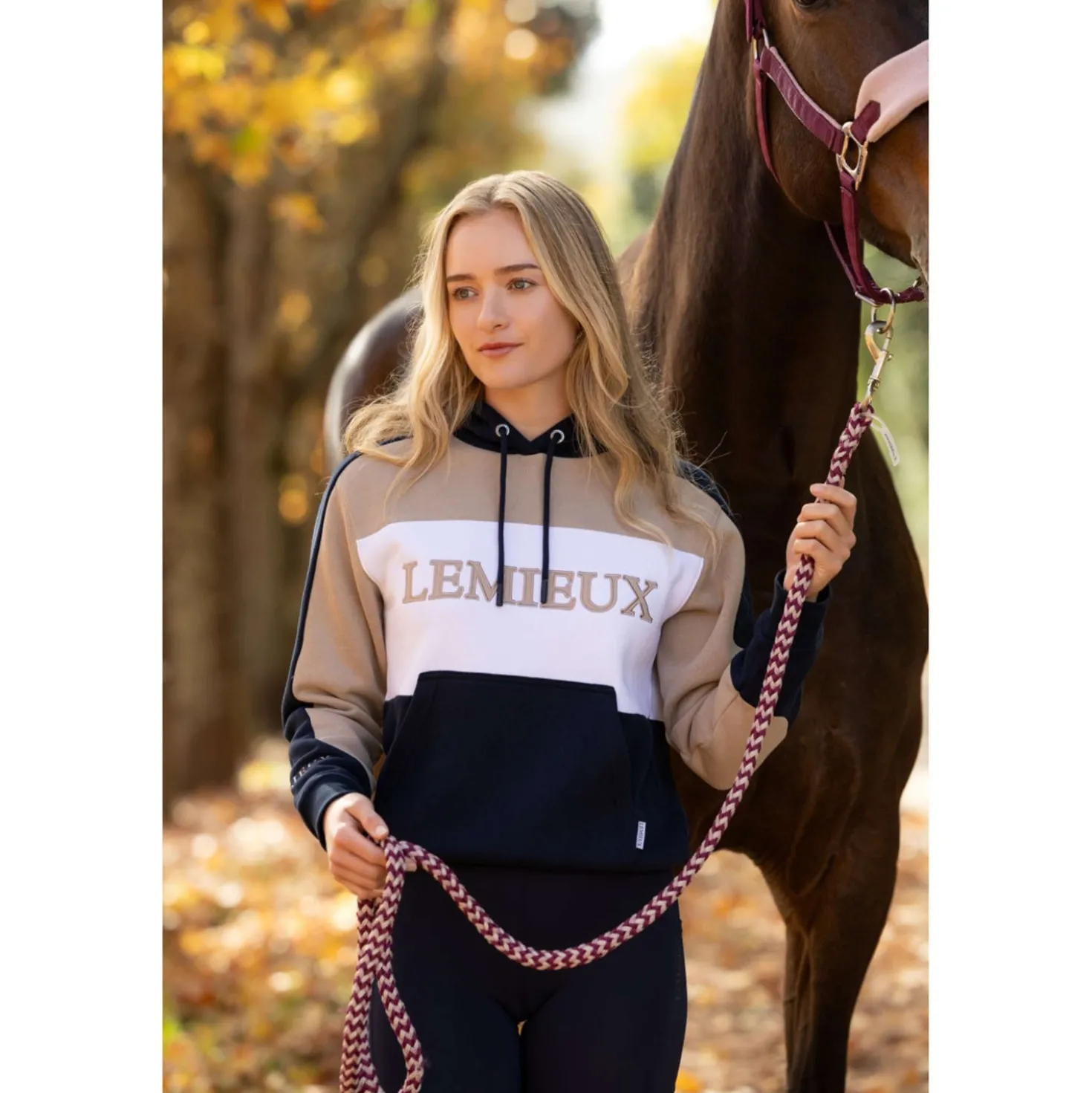 LeMieux Hoodie Kadie Colour Block Navy