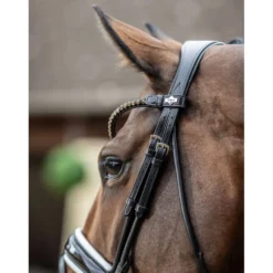 LeMieux Hoofdstel Kudos Patent Dressuur Bruin/Wit