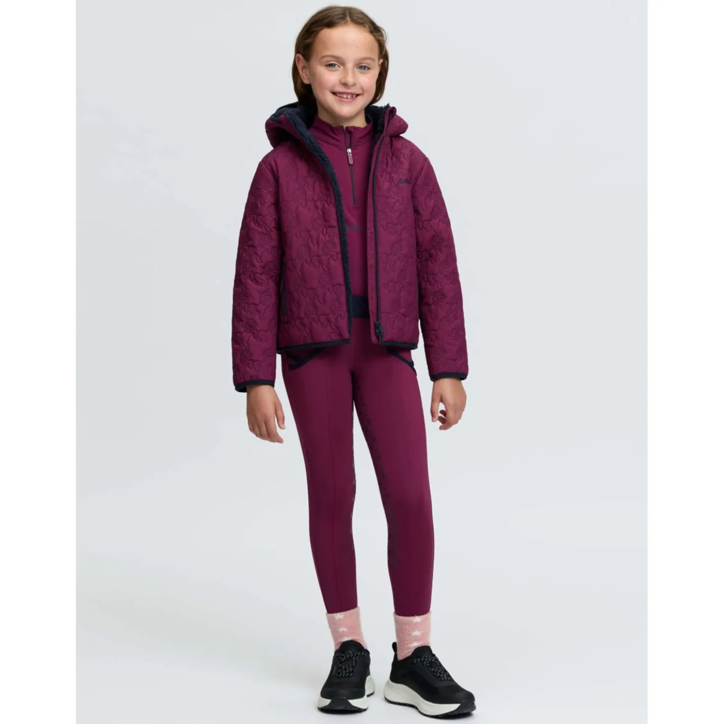 LeMieux Jas Lola Quilted Kids Blackberry