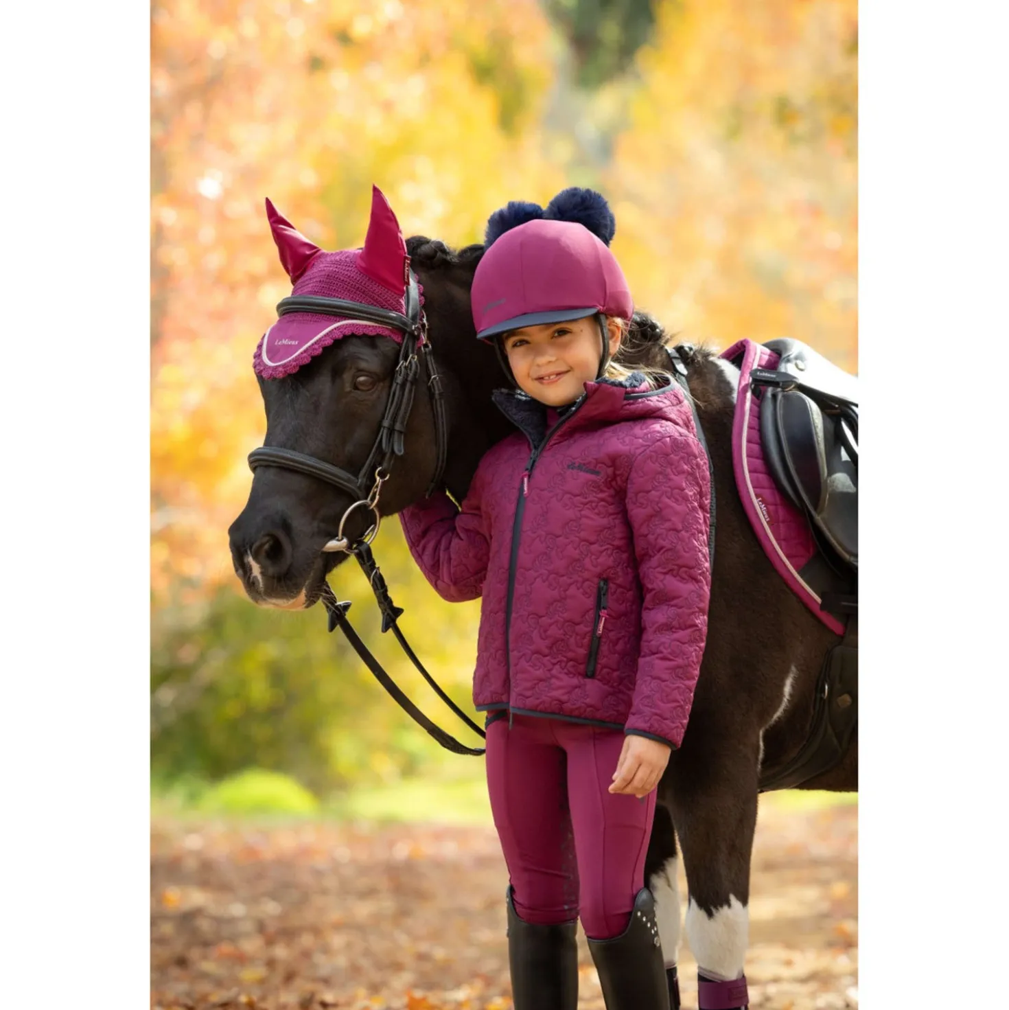 LeMieux Jas Lola Quilted Kids Blackberry