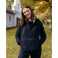 LeMieux Jas Phoebe Half Zip Waterproof Anorak Navy