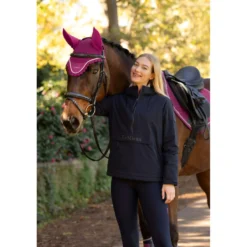 LeMieux Jas Phoebe Half Zip Waterproof Anorak Navy