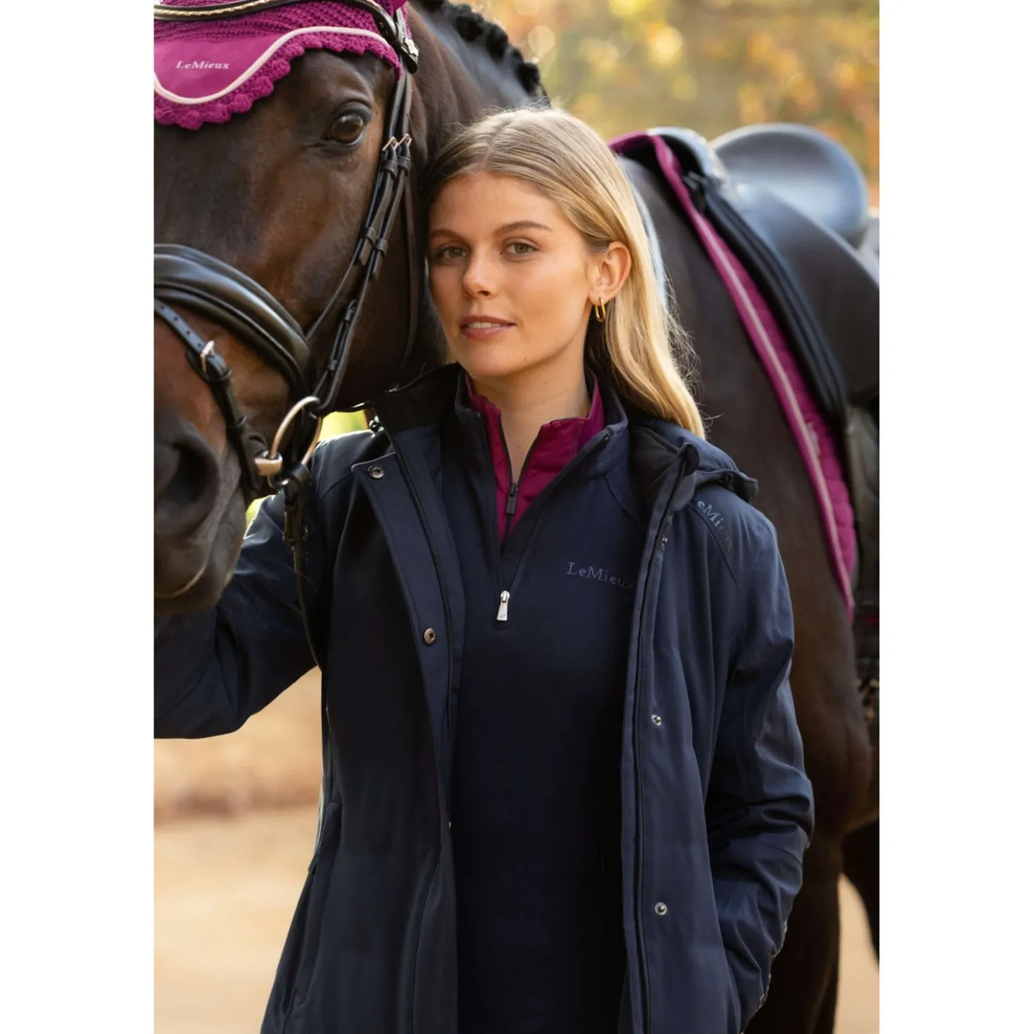 LeMieux Lange Jas Erin Waterproof Padded Navy