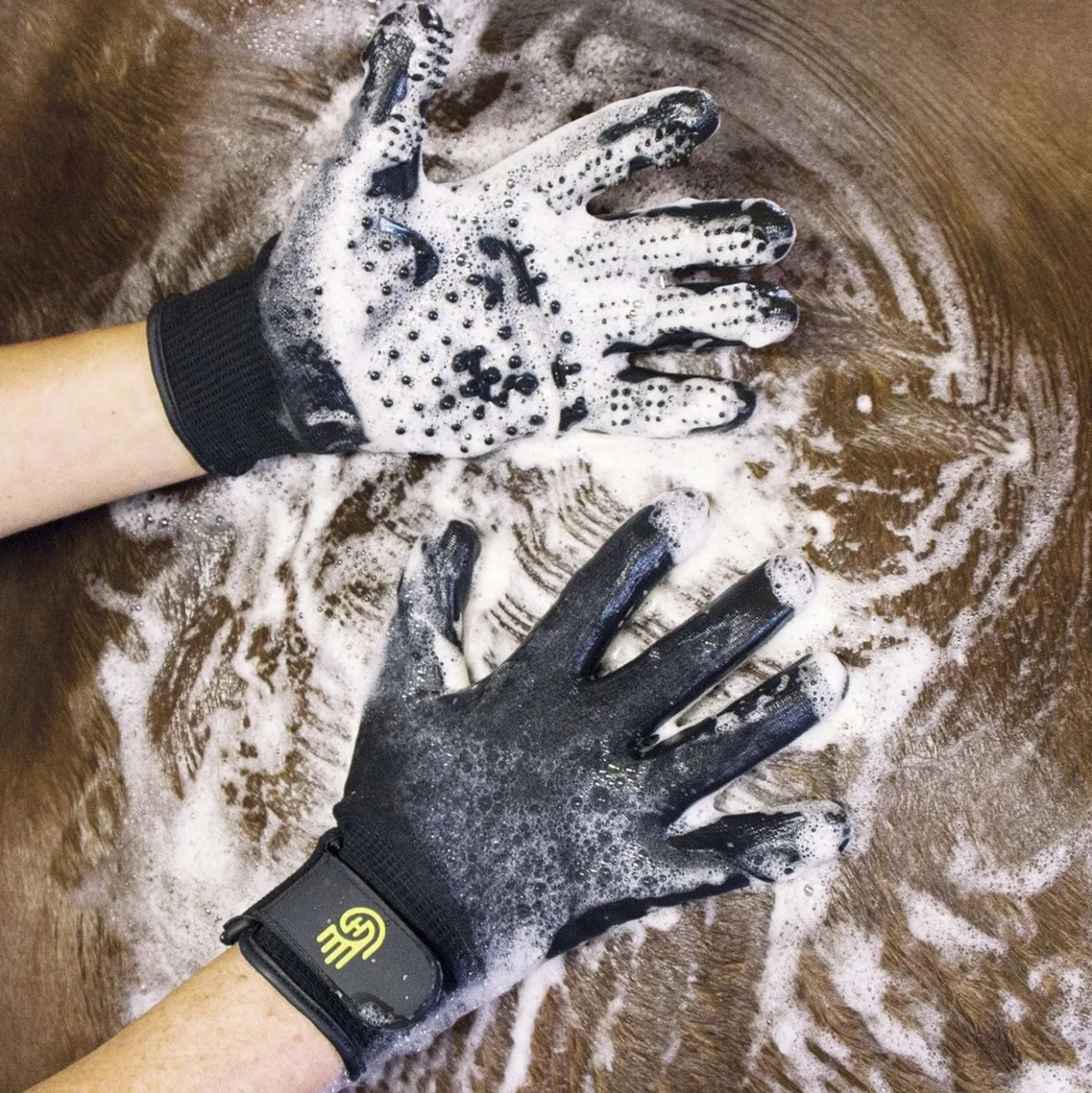 LeMieux Poetshandschoen Hands On Zwart/Zwart