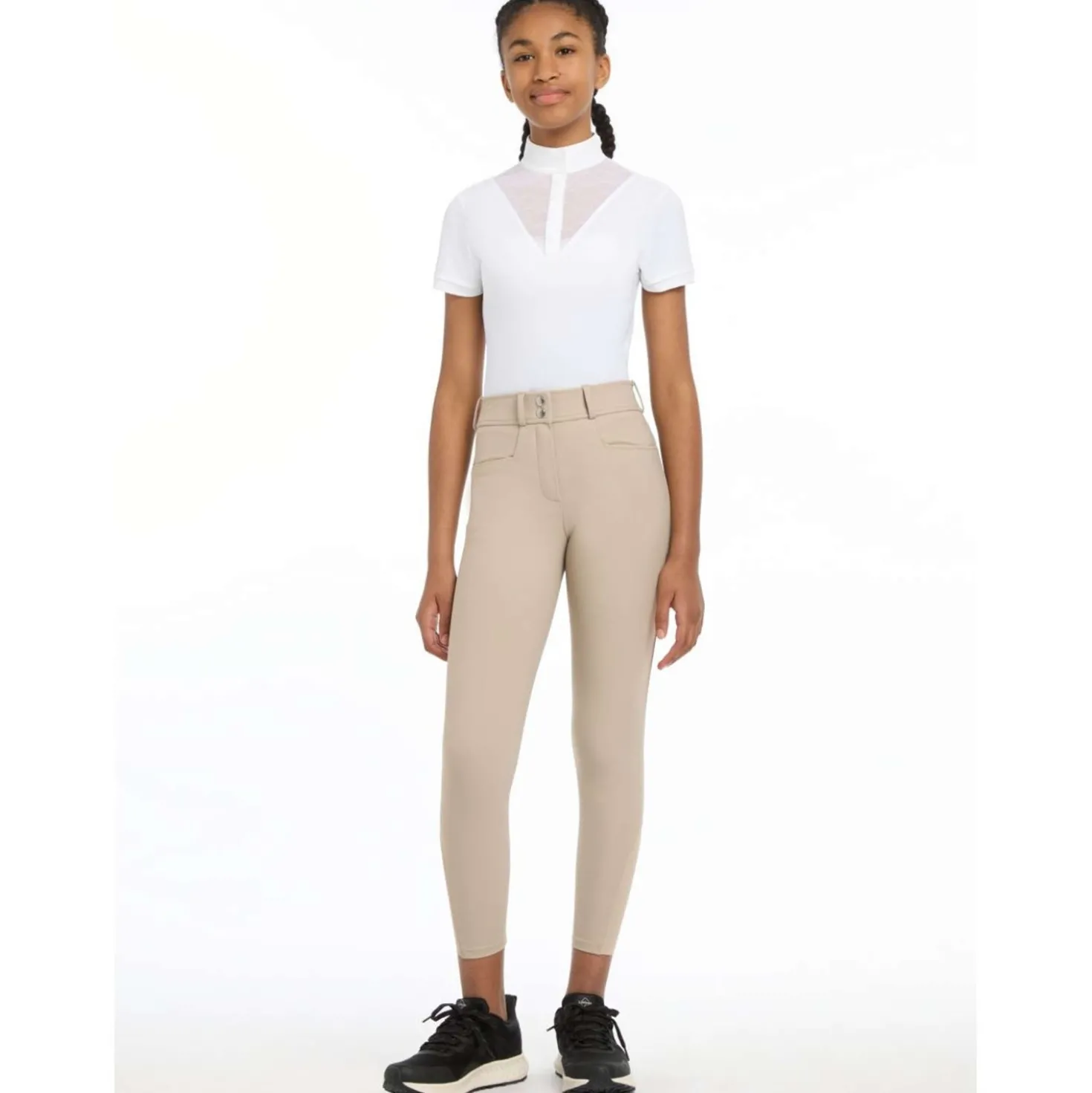LeMieux Rijbroek Izzy Kids Full Grip Almond