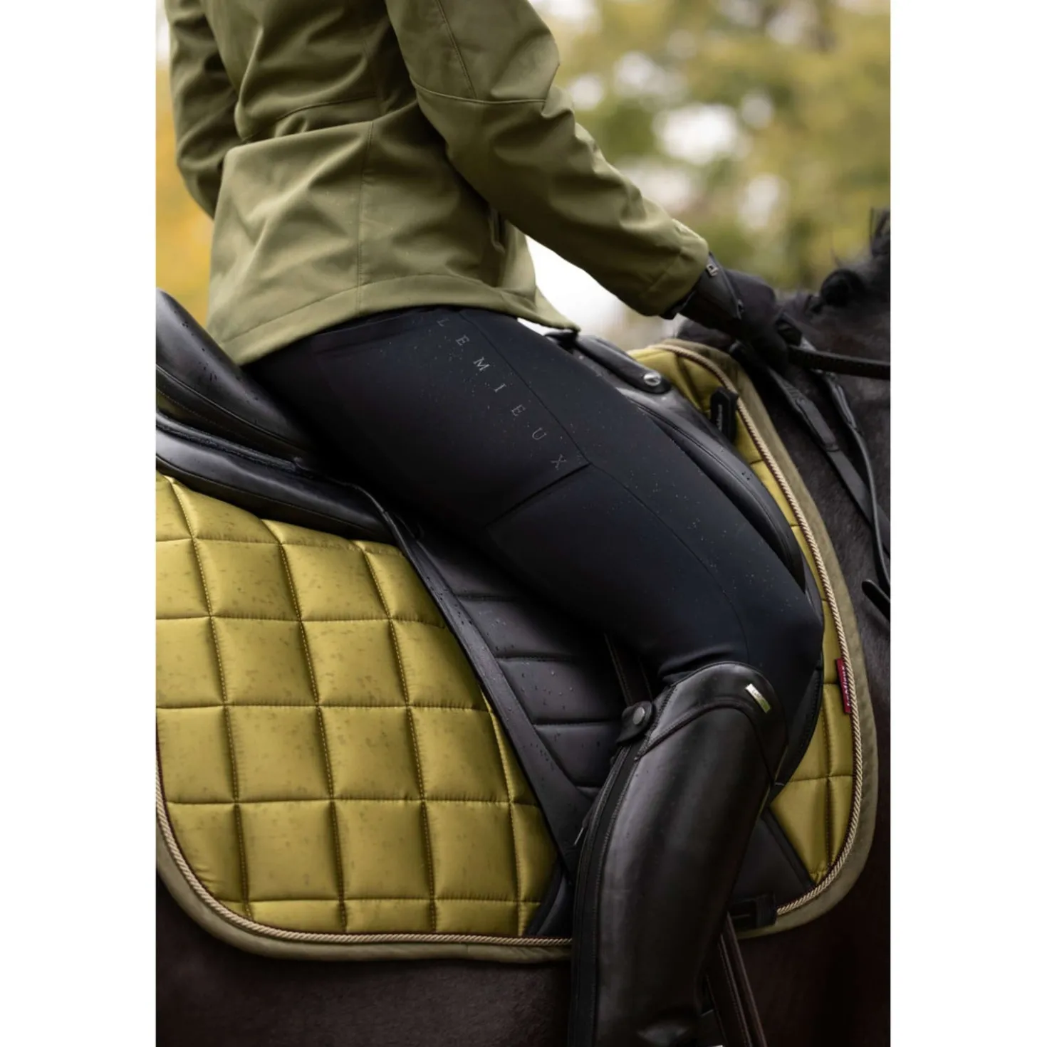 LeMieux Rijbroek Stormwear Kniegrip Black
