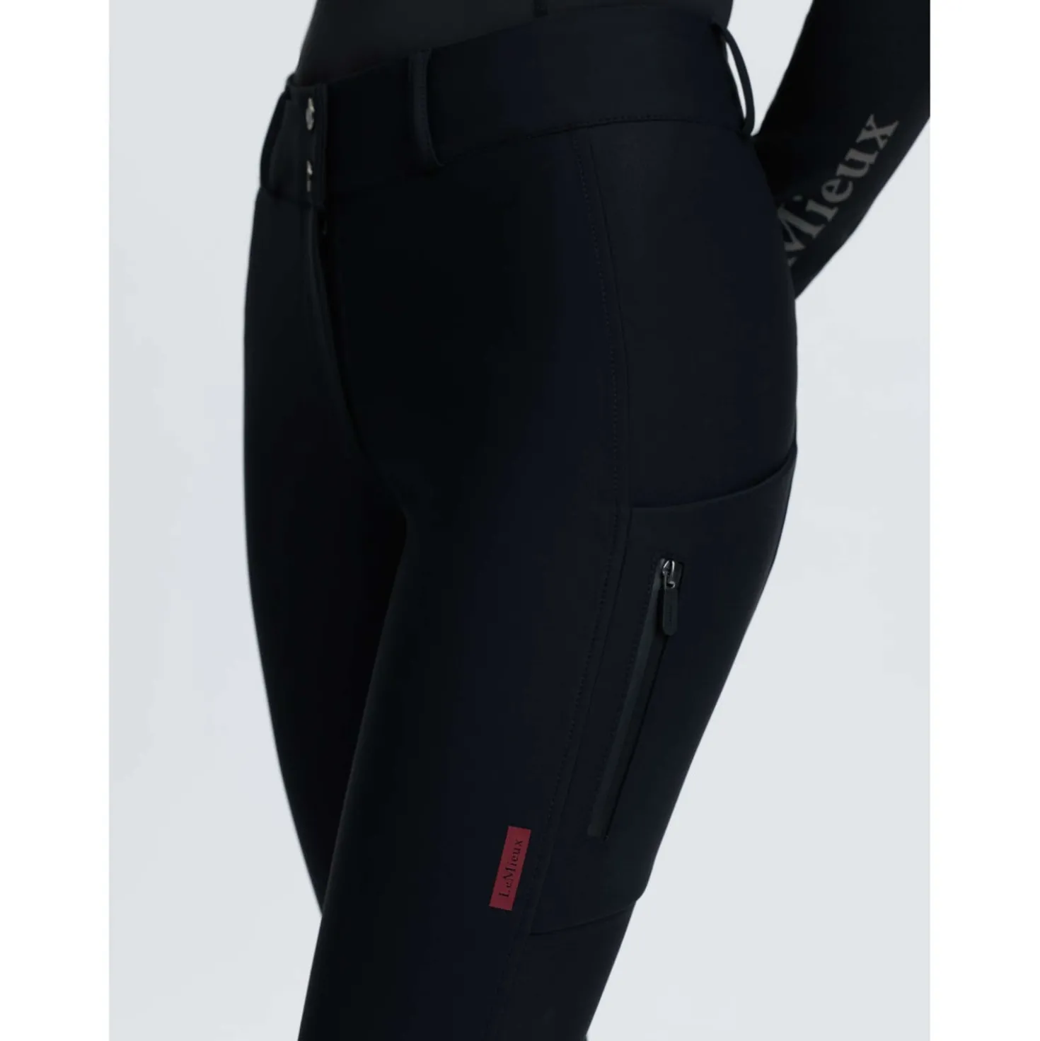 LeMieux Rijbroek Stormwear Kniegrip Black