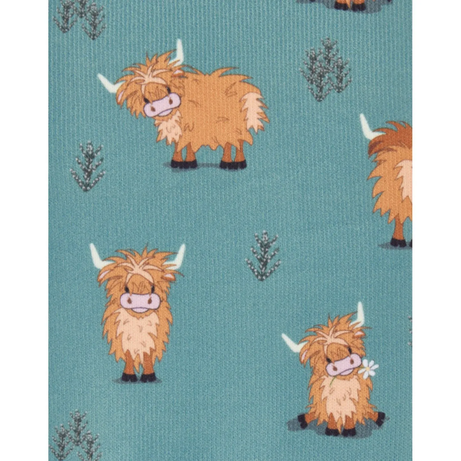 LeMieux Rijsokken Footsie Highland Cow/Aloe
