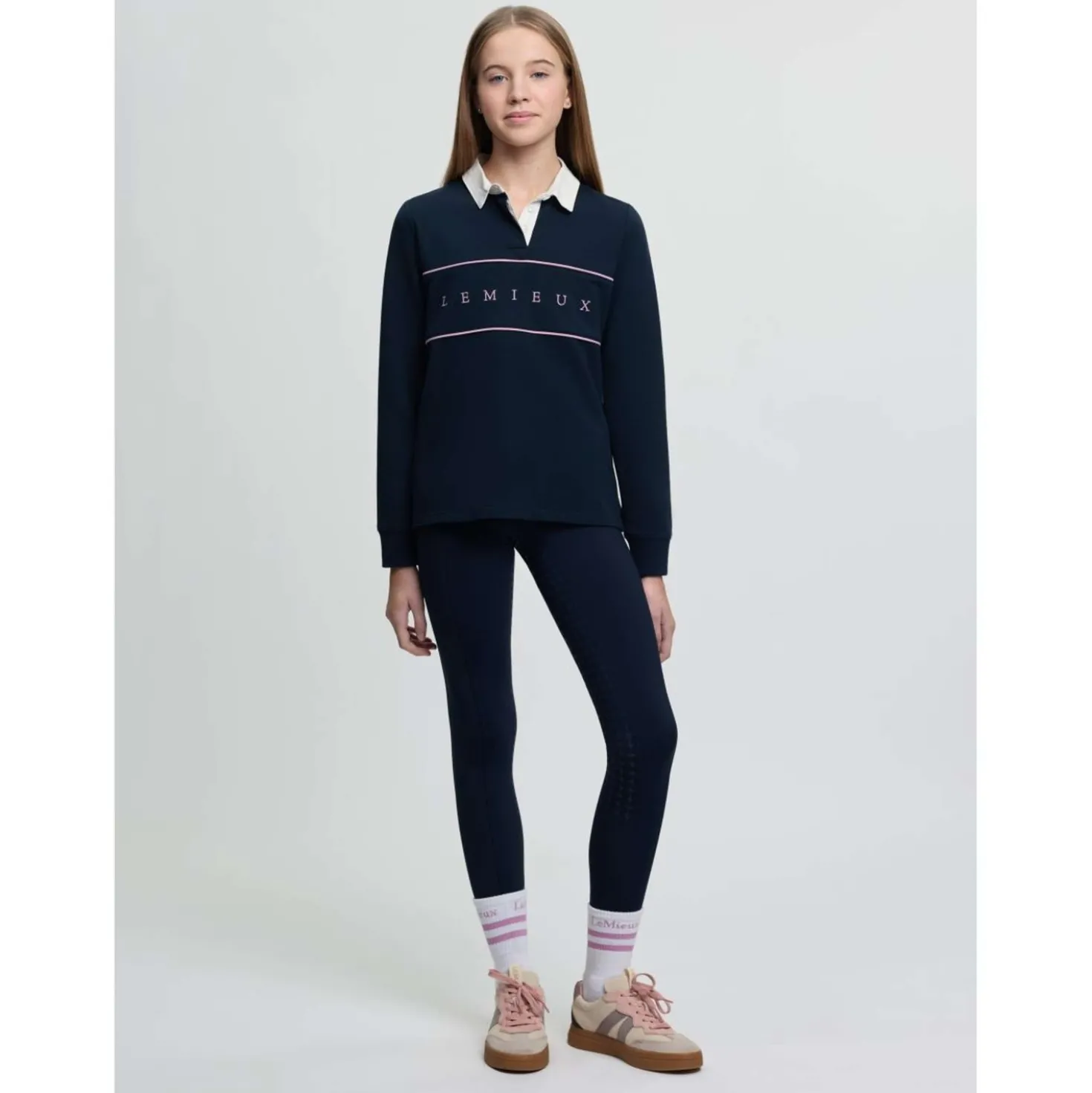 LeMieux Rugbyshirt Young Rider Riley Navy