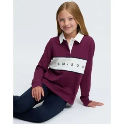 LeMieux Shirt Riley Rugby Kids Lange Mouwen Blackberry