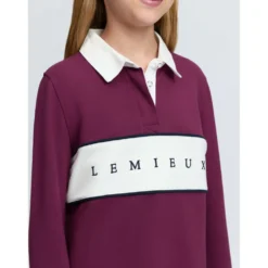 LeMieux Shirt Riley Rugby Kids Lange Mouwen Blackberry