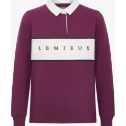 LeMieux Shirt Riley Rugby Kids Lange Mouwen Blackberry