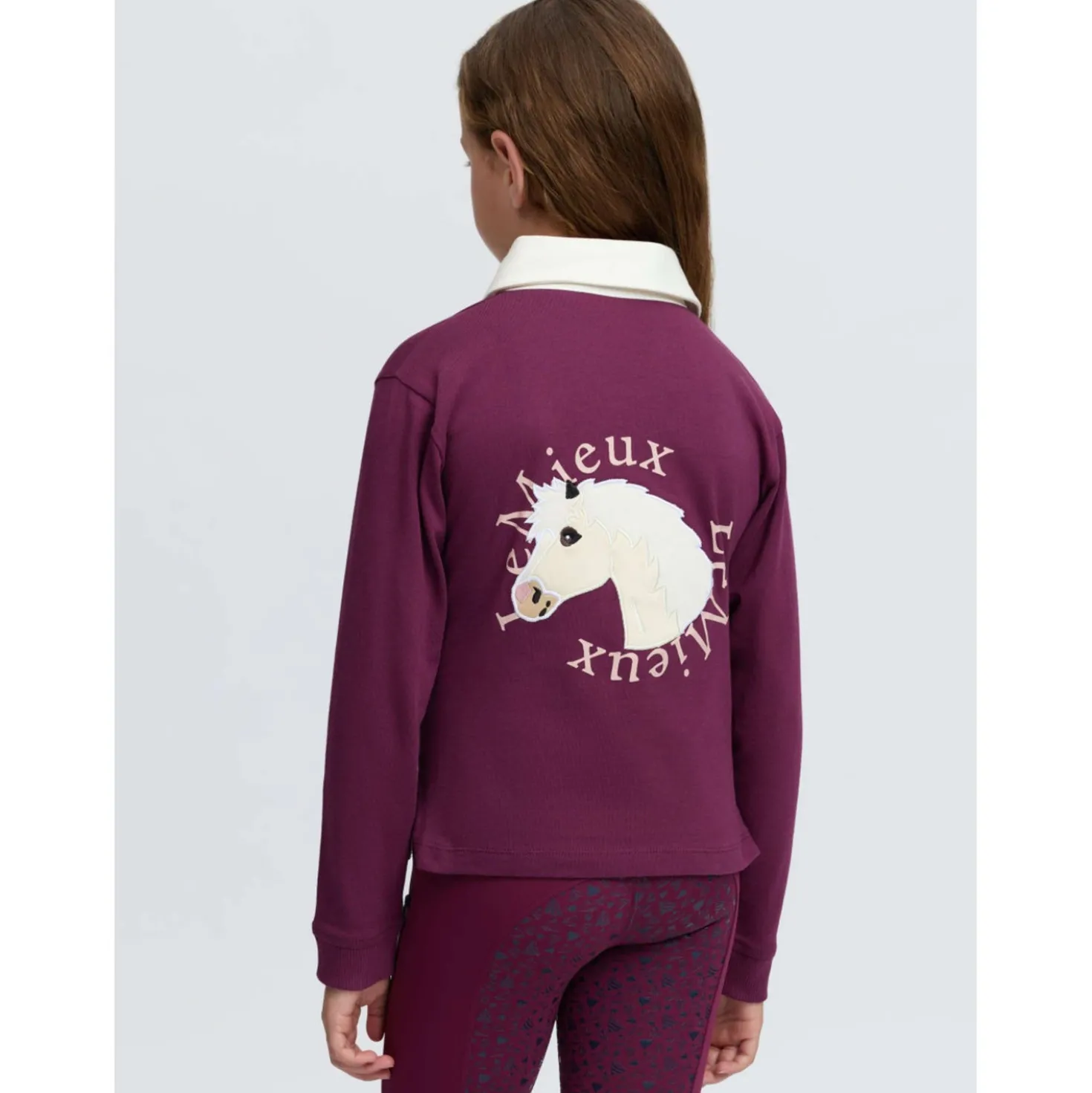 LeMieux Shirt Roman Rugby Kids Blackberry