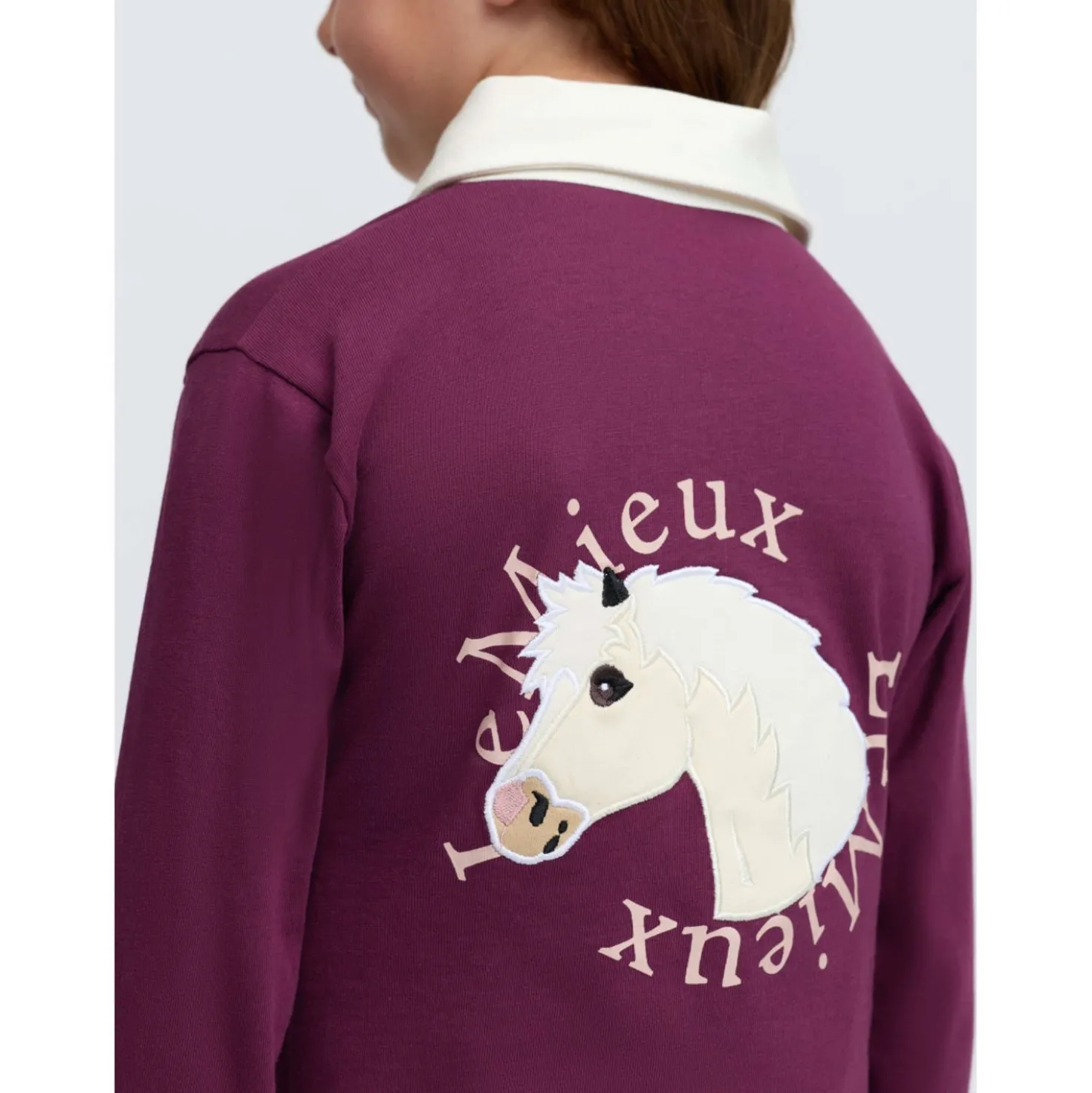 LeMieux Shirt Roman Rugby Kids Blackberry