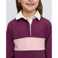 LeMieux Shirt Roman Rugby Kids Blackberry