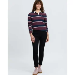 LeMieux Shirt Sloane Stripe Rugby Bramble