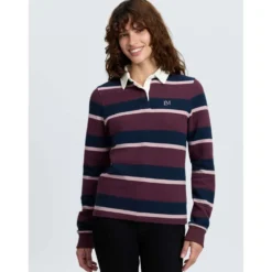 LeMieux Shirt Sloane Stripe Rugby Bramble