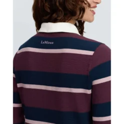 LeMieux Shirt Sloane Stripe Rugby Bramble