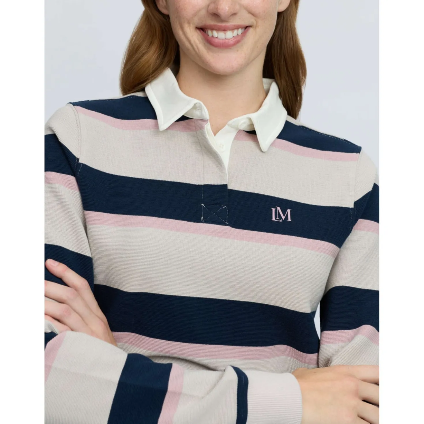 LeMieux Shirt Sloane Stripe Rugby Stone