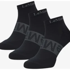 LeMieux Sokken Trainer 3 Pack Zwart