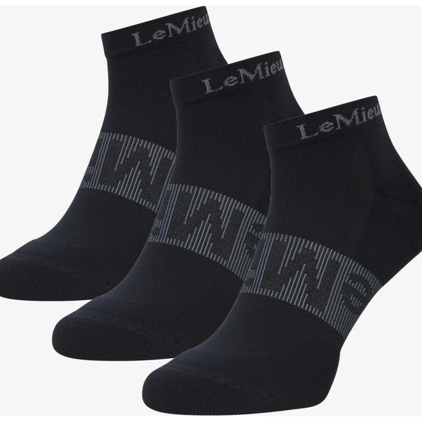 LeMieux Sokken Trainer 3 Pack Zwart