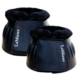 LeMieux Springschoenen Rubber Bell Fleece Zwart