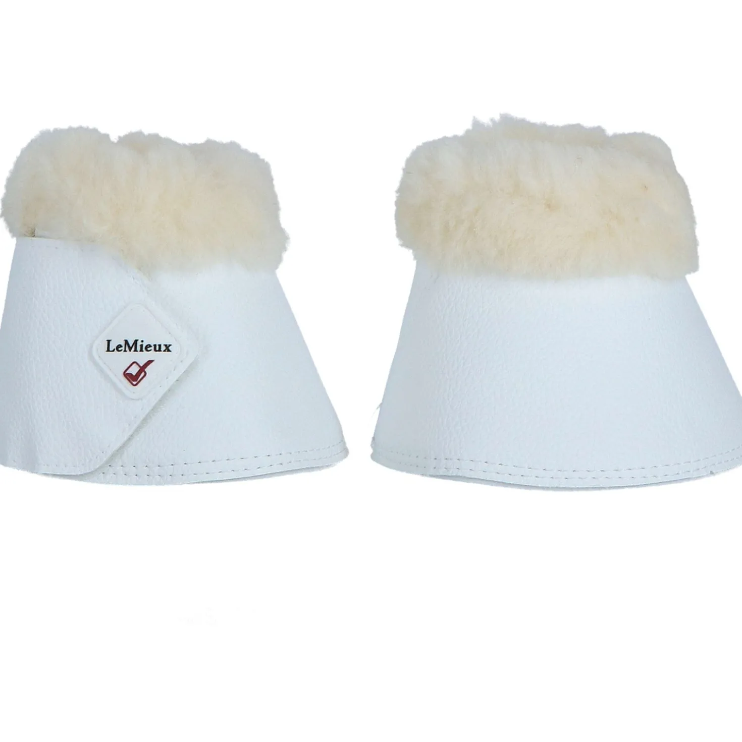 LeMieux Springschoenen WrapRound Fleece Wit/Naturel