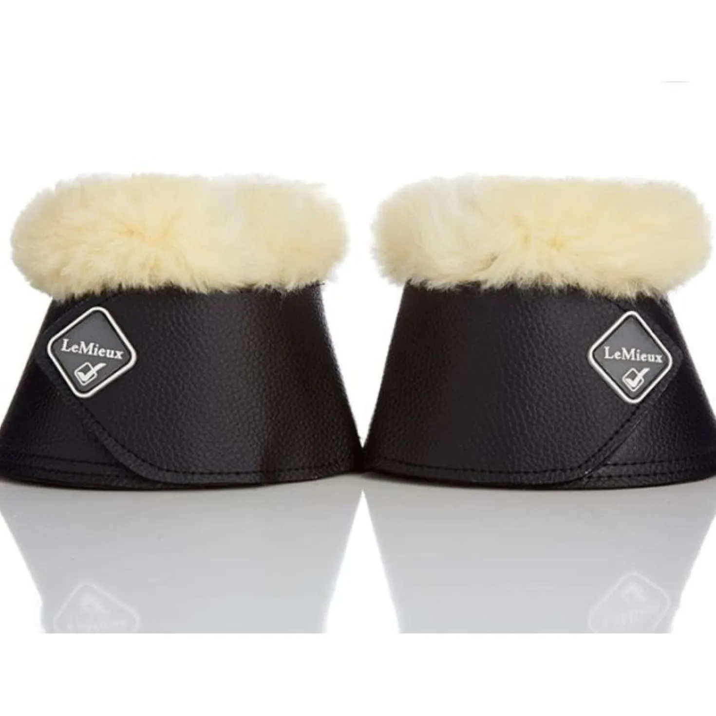 LeMieux Springschoenen WrapRound Fleece Zwart/Naturel