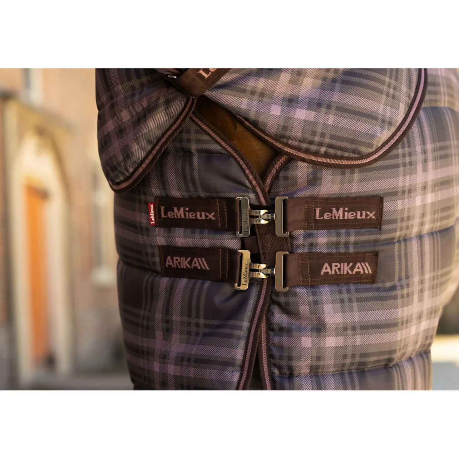 LeMieux Staldeken Arika Heritage Check with Neck 200g Cocoa