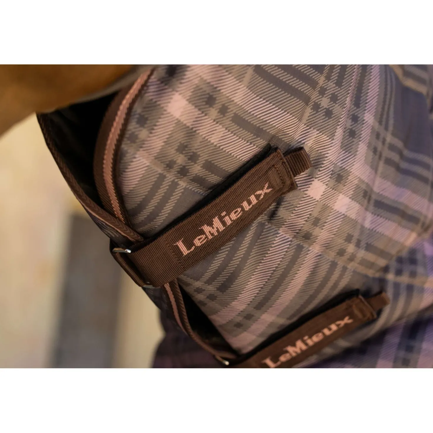 LeMieux Staldeken Arika Heritage Check with Neck 200g Cocoa