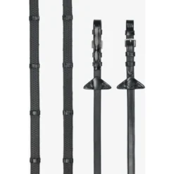 LeMieux Teugels Arika Soft Rubber with Stopper Zwart/Zilver