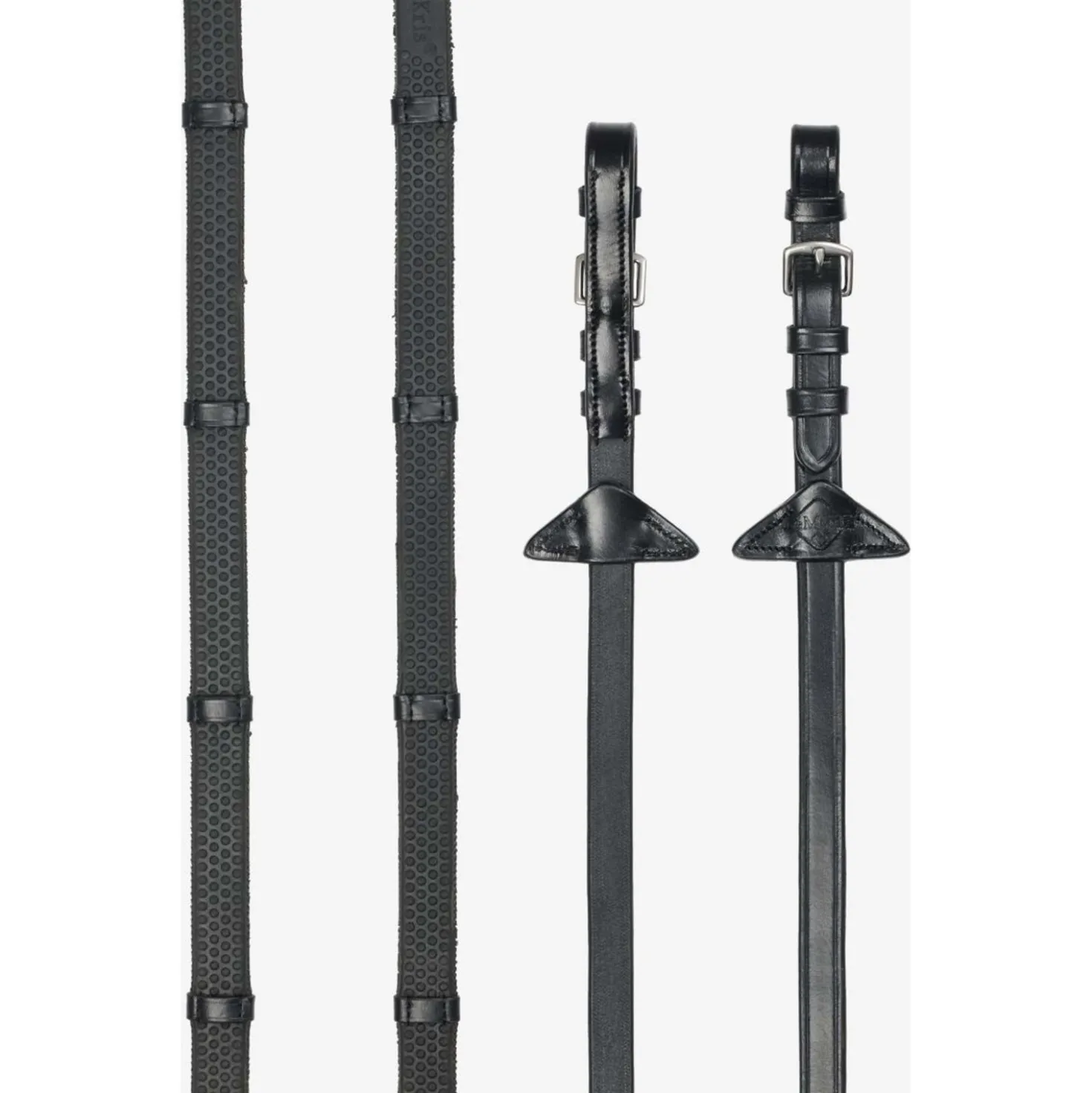 LeMieux Teugels Arika Soft Rubber with Stopper Zwart/Zilver
