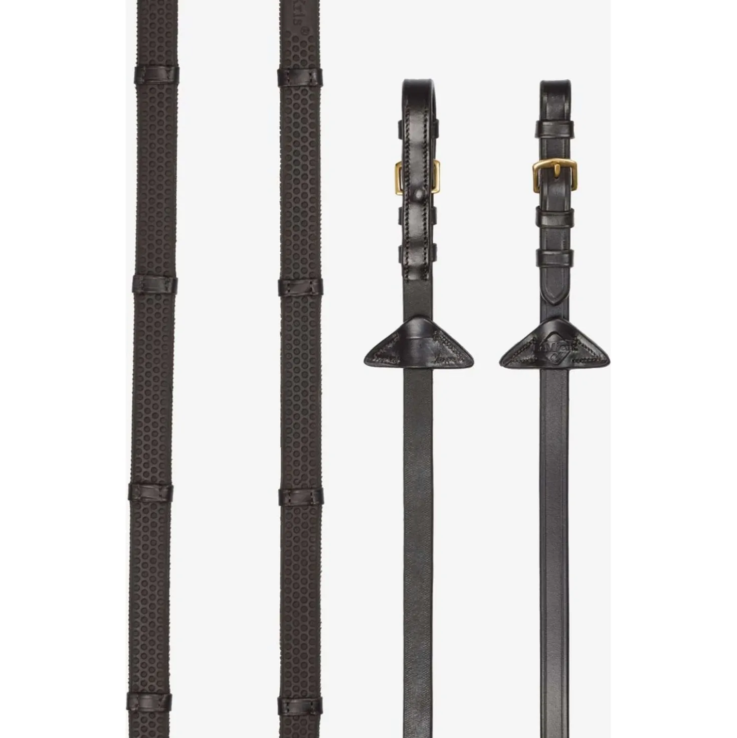 LeMieux Teugels Arika Soft Rubber with Stopper Bruin/Brass