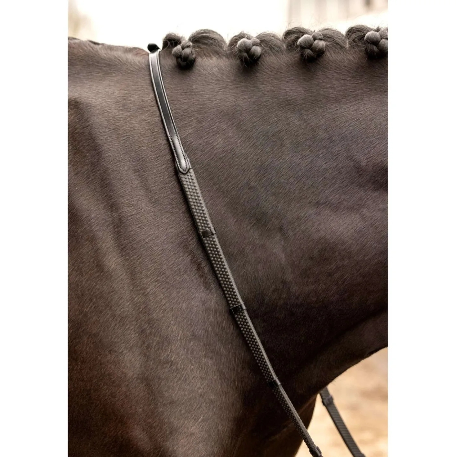 LeMieux Teugels Arika Soft Rubber with Stopper Bruin/Brass