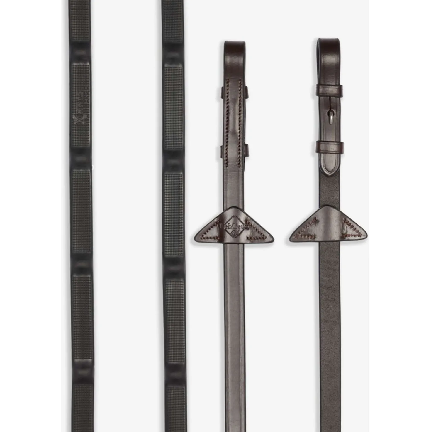LeMieux Teugels Ergo Grip Rubber Havana