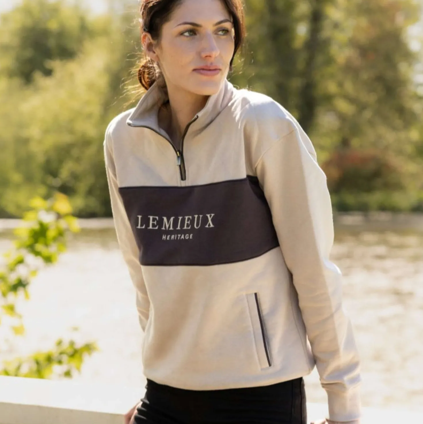 LeMieux Trui Heritage Quarter Zip Stone