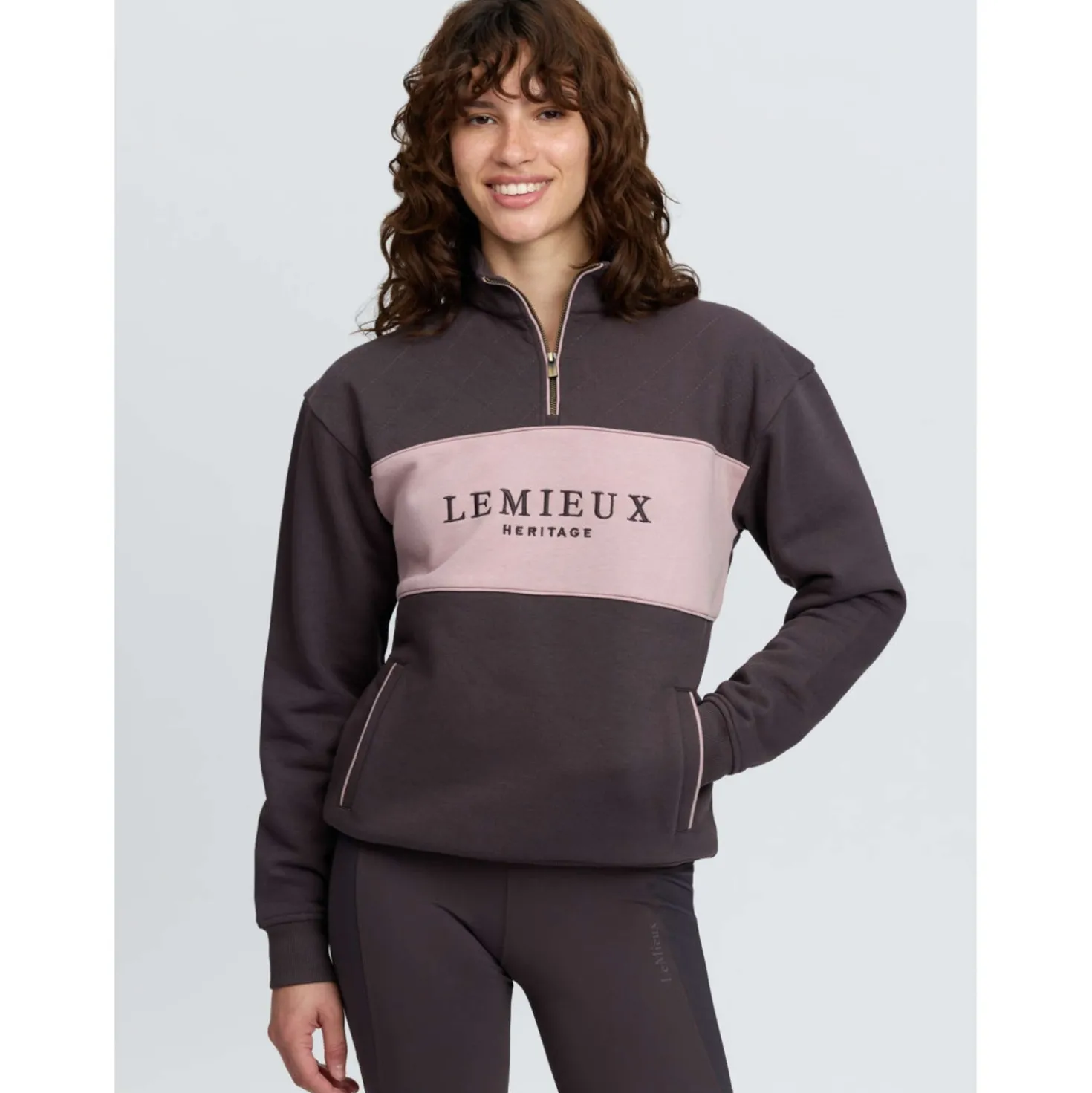 LeMieux Trui Heritage Quarter Zip Cocoa