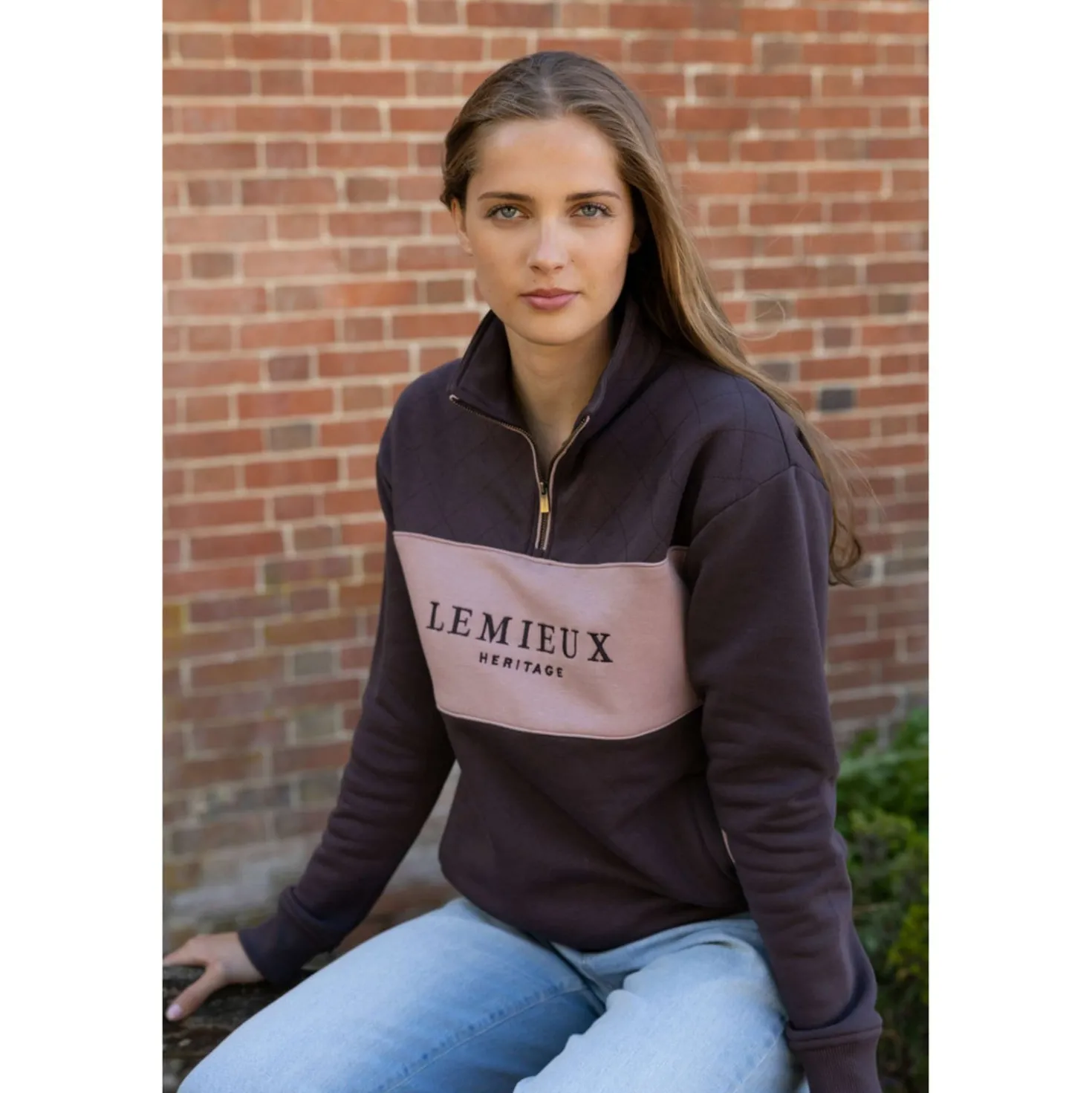 LeMieux Trui Heritage Quarter Zip Cocoa